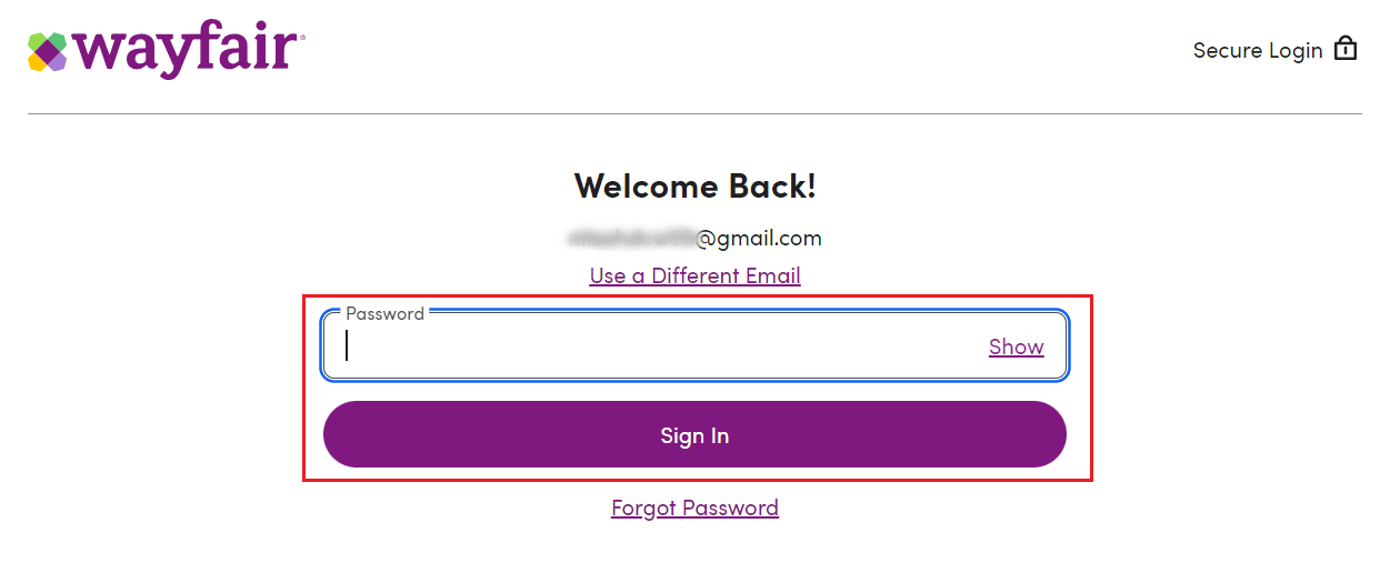 enter your password and click on Sign In | 