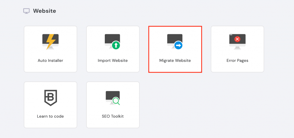 migrate website
