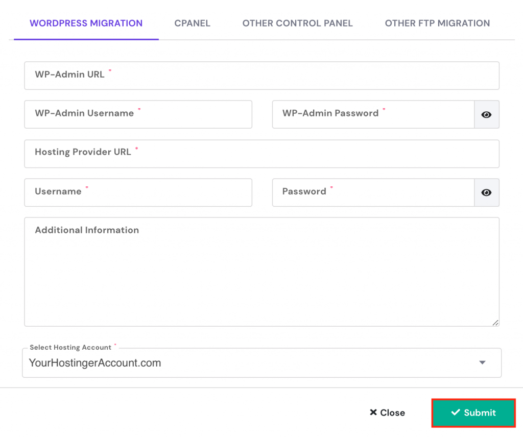 migration request