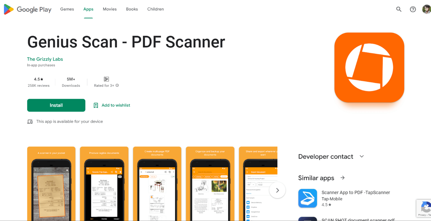 Genius Scan in play store. How to Scan Old Photos for the Best Resolution