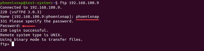 Entering the required login credentials