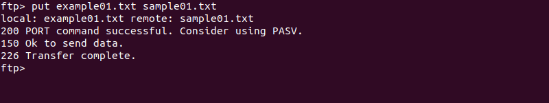 Transferring and renaming a file from the local machine to the remote system