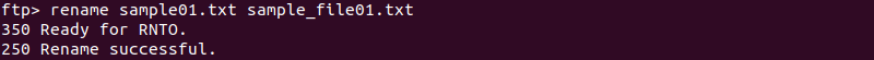 Renaming a file on the remote system