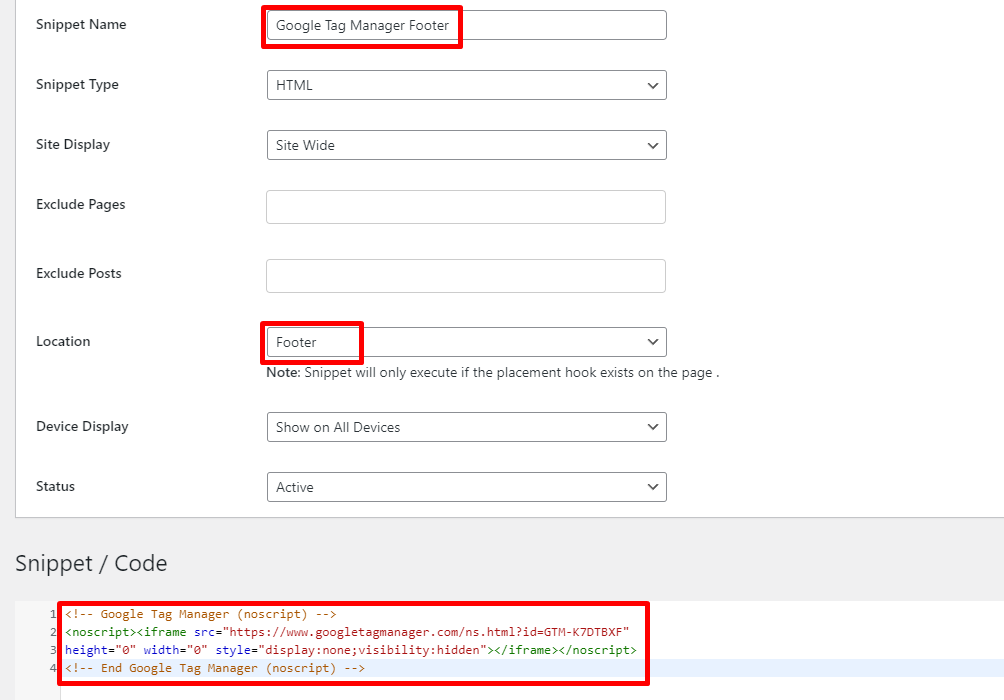 Create another snippet for the body part