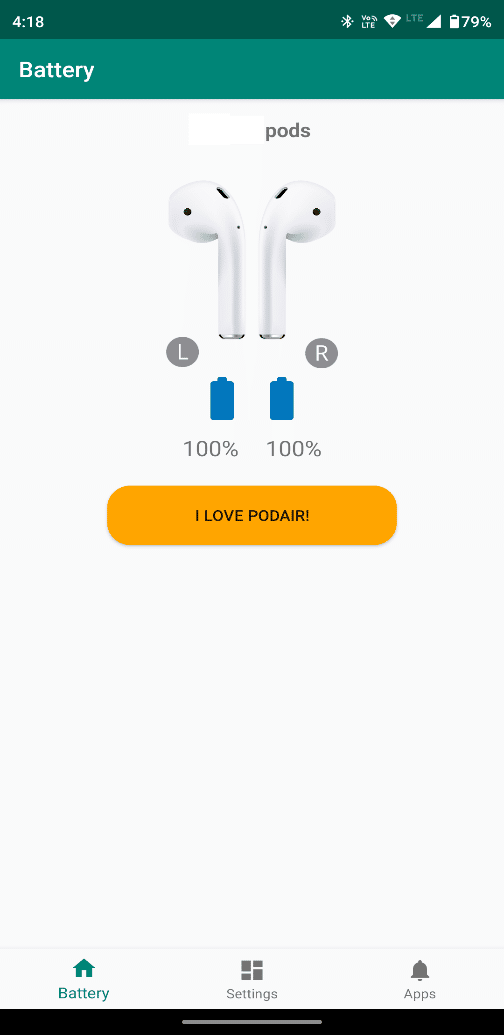 The app will read your AirPods and will show you the battery percentage of the AirPods. | How to Know If AirPods are Charging on Android