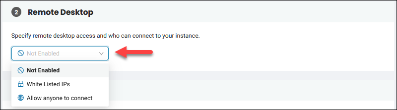 BMC portal Remote Desktop Options