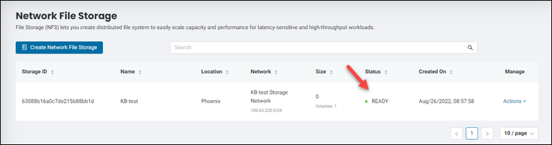 network file storage listing ready