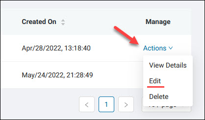 Edit network details in the BMC portal.