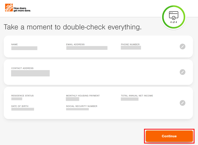 Double-check the information you’ve entered if correct then click on the Continue button.