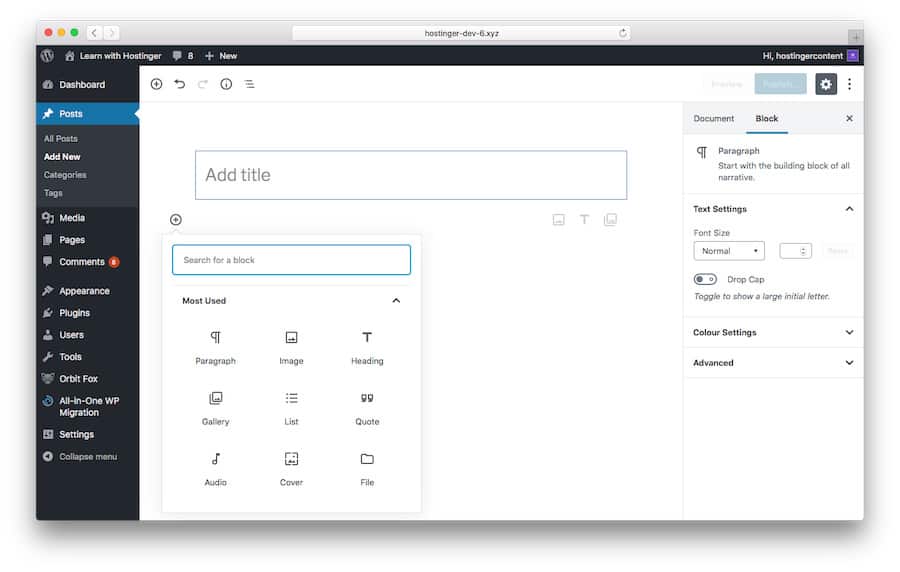 How the Gutenberg Editor's Blocks Look Like