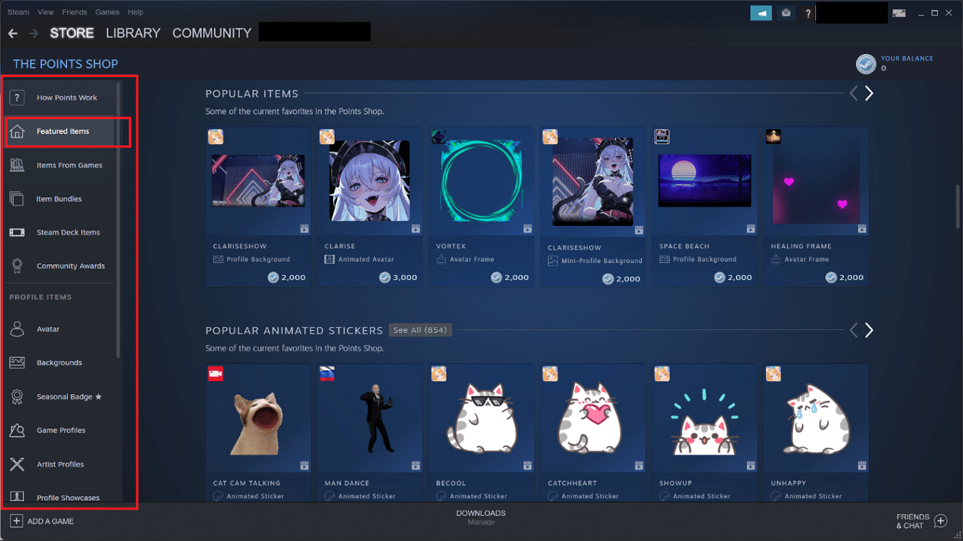 Click on any category of your interest on the left sidebar
