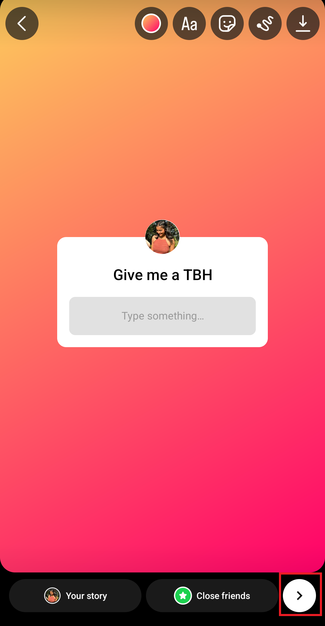 tap on the share icon 