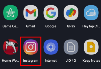 Open the Instagram app on your device. | 