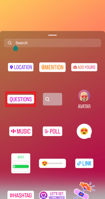 tap on questions 