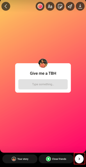 tap on the share icon 