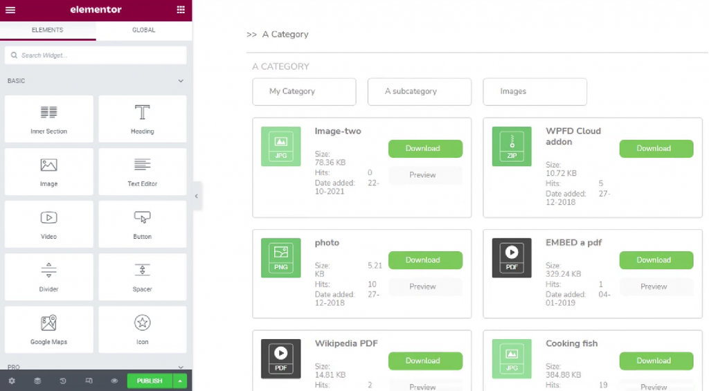 Digital asset manager feature on the WordPress Download Manager