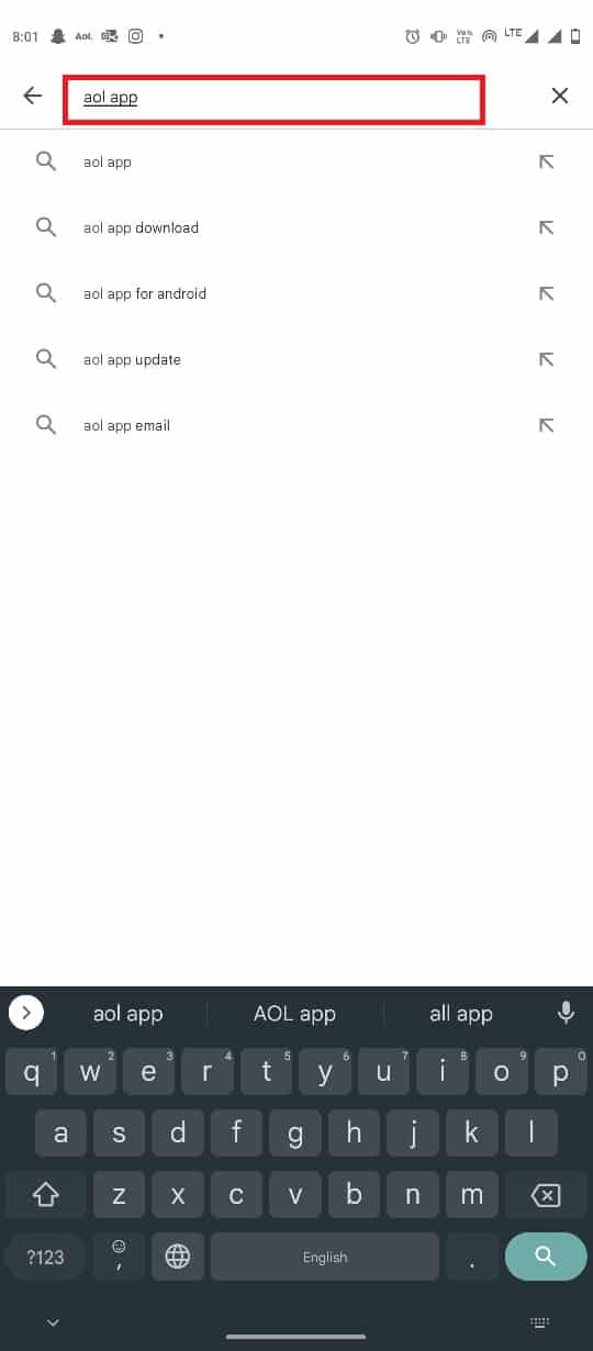 Search for the AOL app. How to Fix AOL Mail Not Working on Android and iOS