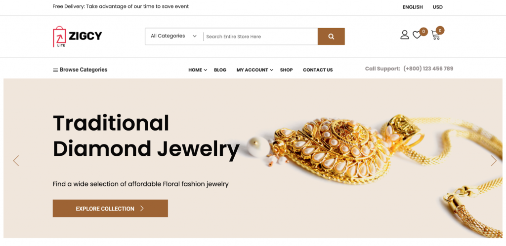 Zigcy Lite WordPress WooCommerce Theme