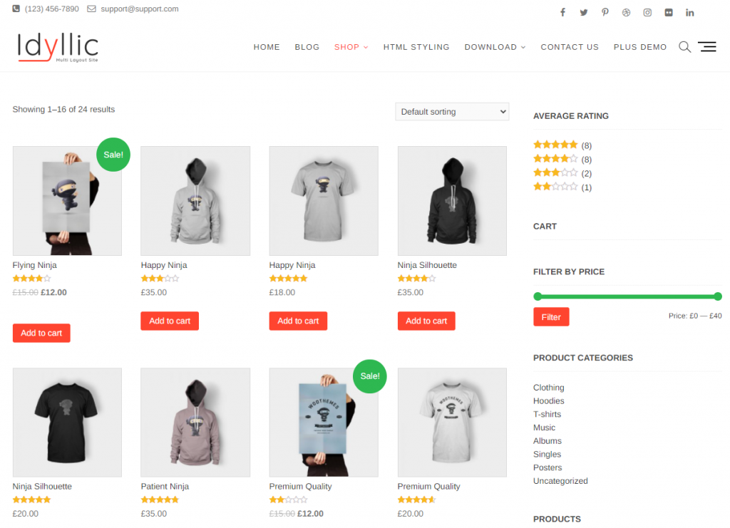 Idyllic WordPress WooCommerce Theme