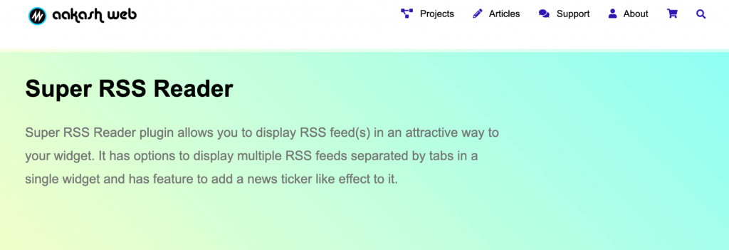 Super RSS Reader Plugin