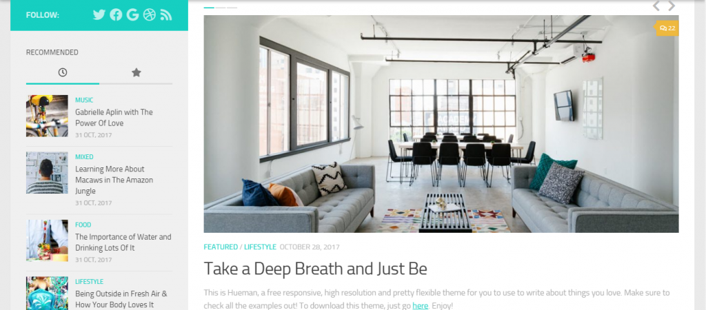 Hueman Free WordPress Blog Theme