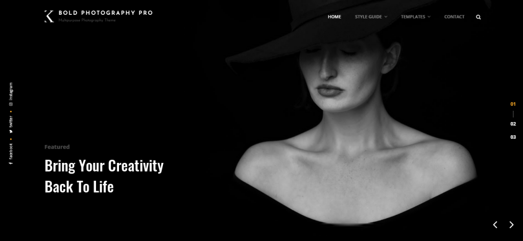 Bold Photography Free WordPress Blog Theme