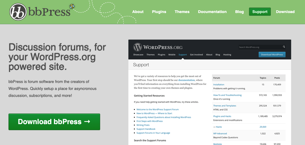 bbPress plugin homepage
