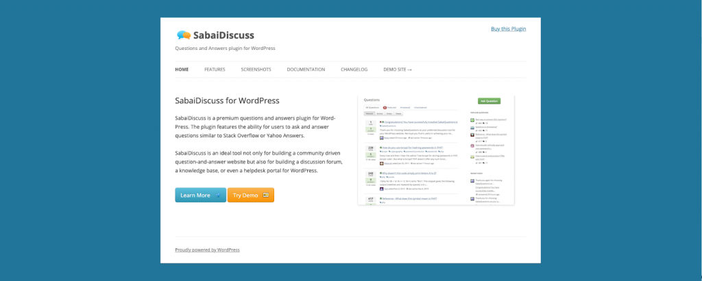Sabai Discuss plugin homepage