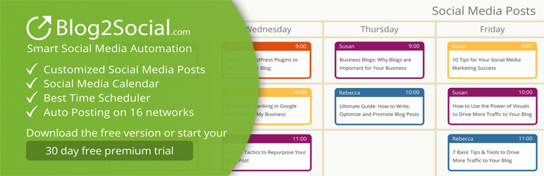 Blog2Social WordPress Social Media plugin