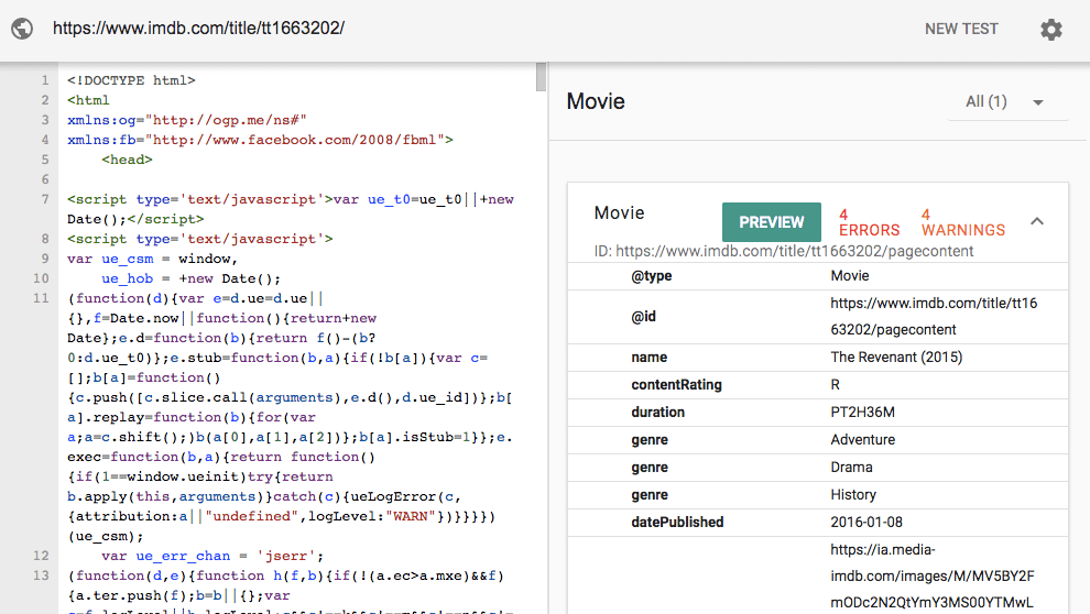 How to use Google's Structured Data Testing tool to see if there is schema installed on the page