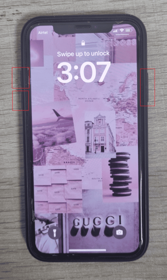 volume up volume down and side button on iPhone