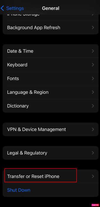 click on transfer or reset iphone | Siri not working iPhone 11