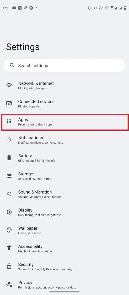 tap on Apps