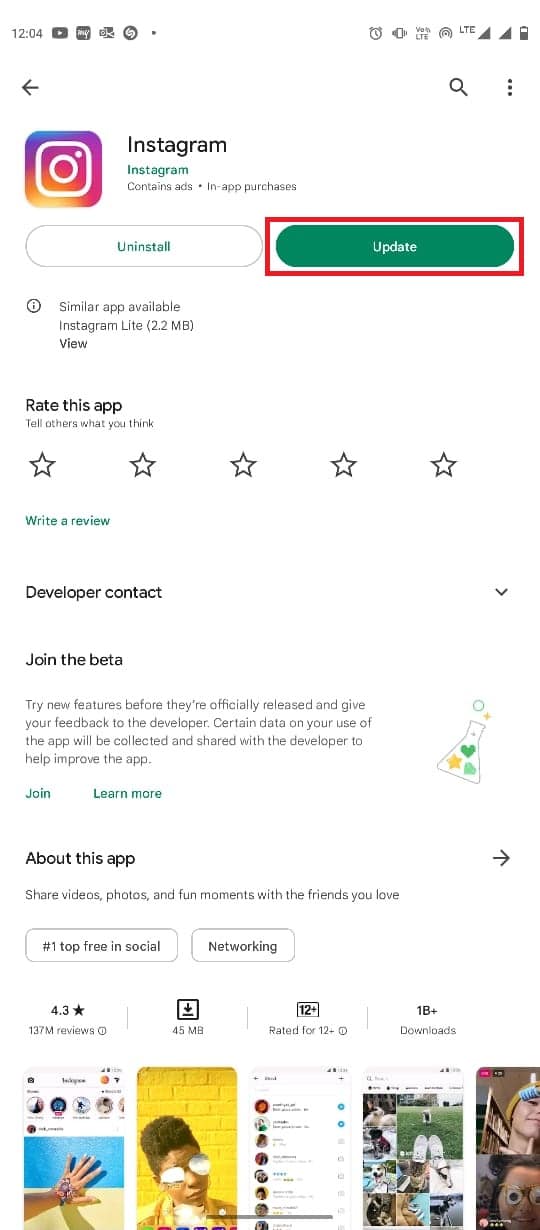Locate and tap on Update