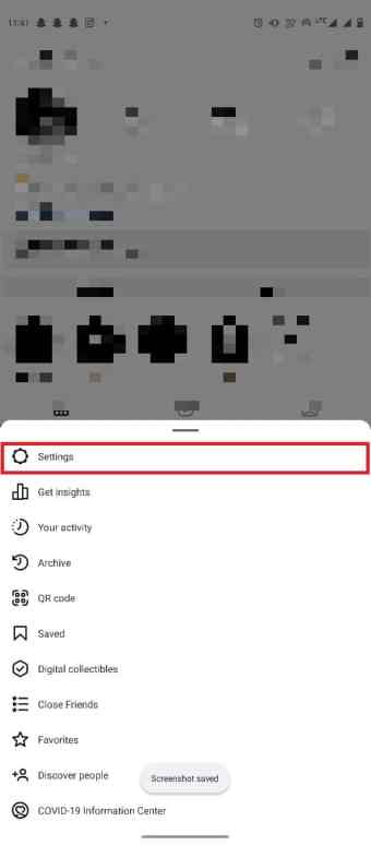 tap on Settings