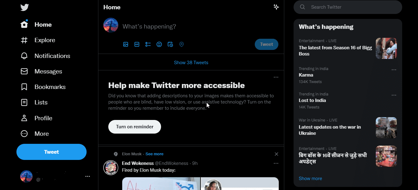 Visit the official website of Twitter on any of your preferred browsers.