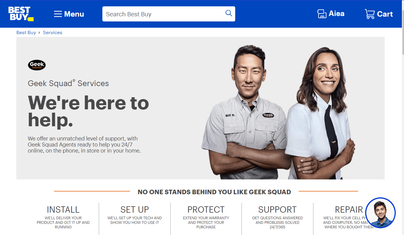Geek Squad website