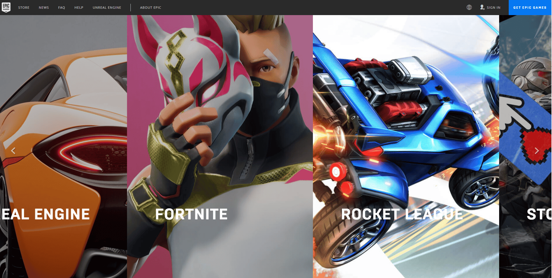 epic games website