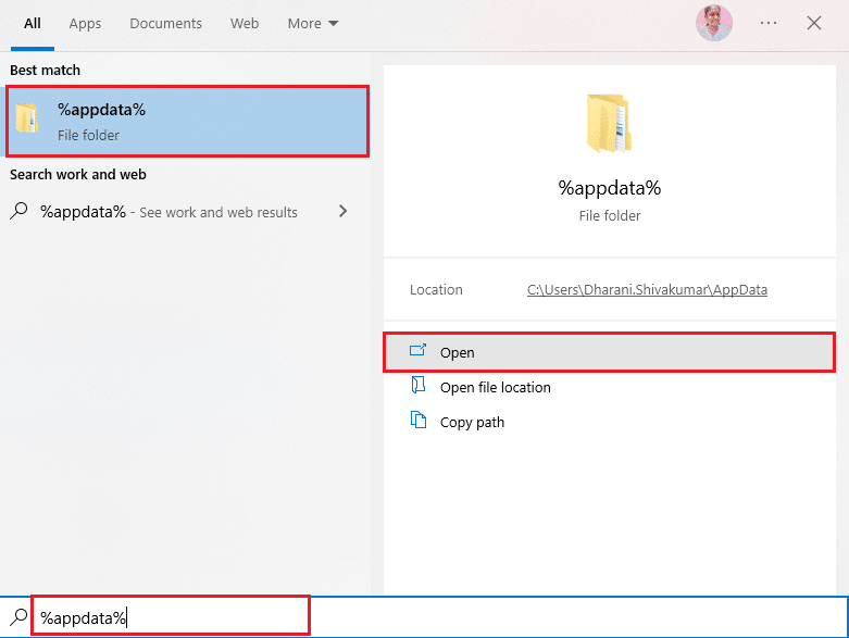 AppData Roaming folder