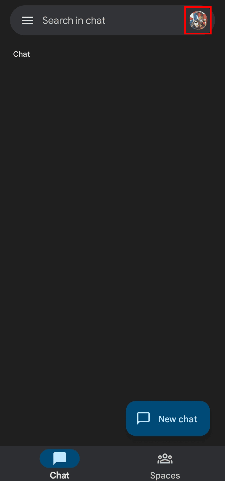 Tap on the profile icon at the top right of the app.