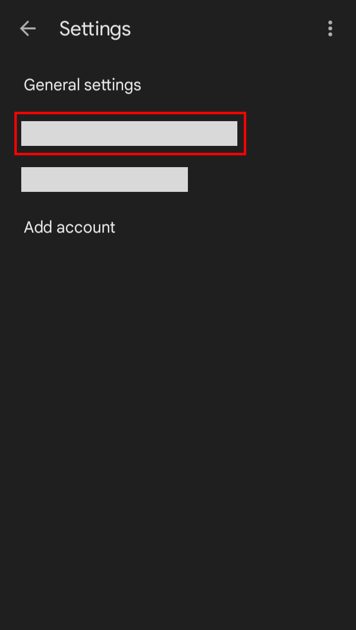 Tap on your email address. | disable Google Chat