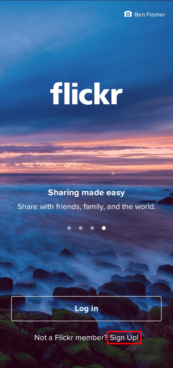 Tap on Sign Up! Option at the bottom of the screen.