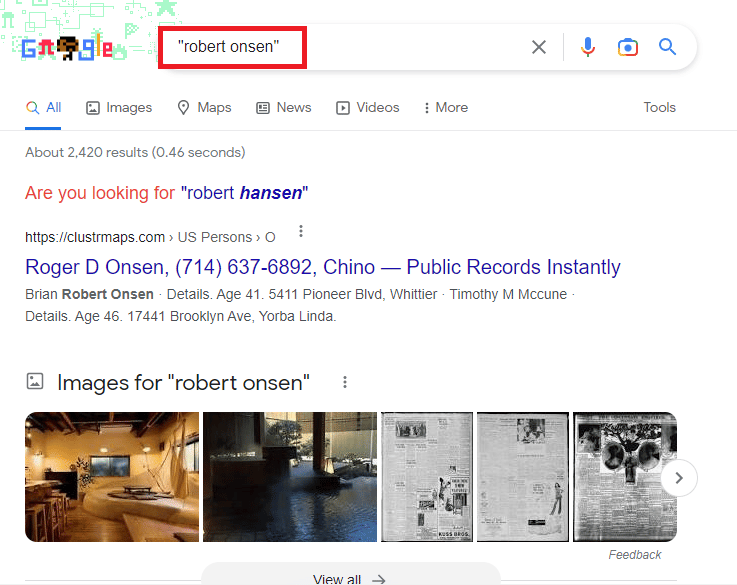 Search Engine Research. How Do You Track a Scammer