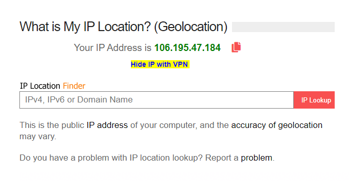 What is My IP Location website