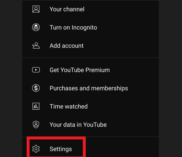 Tap on settings 