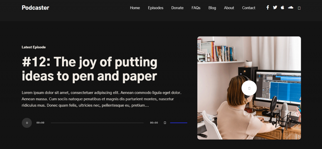 Multimedia WordPress theme Podcaster