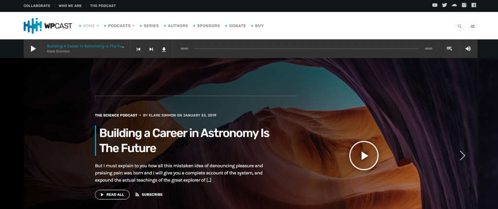 Podcast theme Wpcast