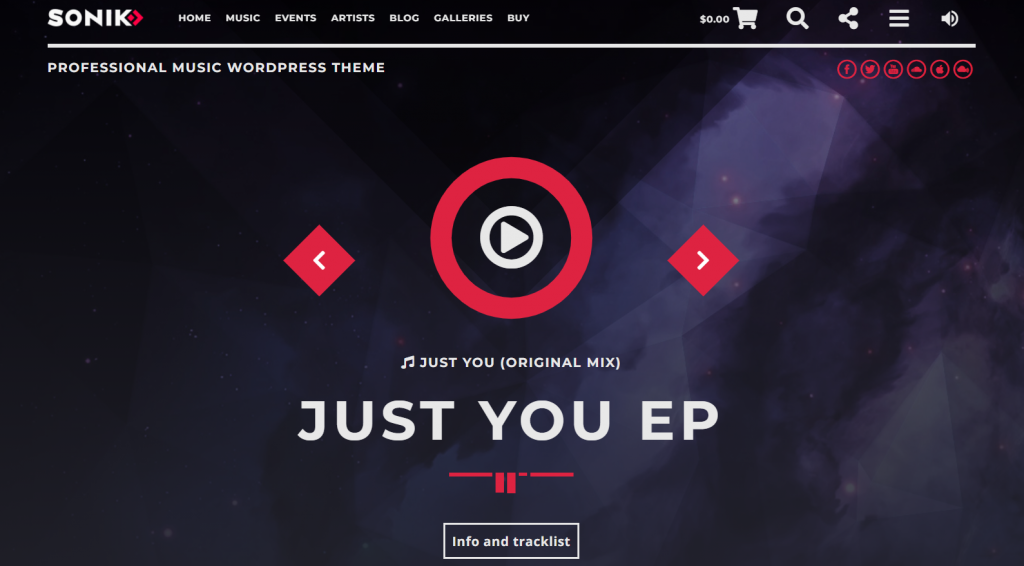 Sonik, a responsive WordPress theme for podcasts