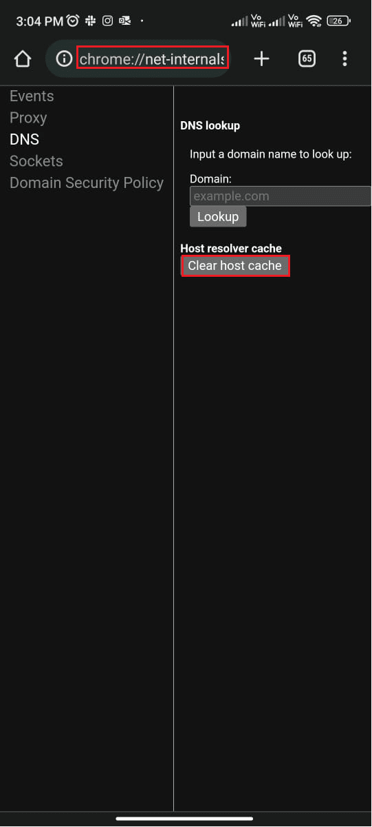 tap on Clear host cache button. Top 12 Solutions to ERR Address Unreachable on Android
