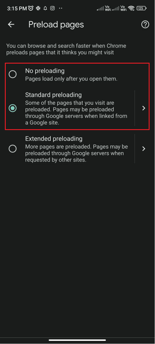 you can either choose Standard preloading or No preloading to fix the ERR address unreachable error